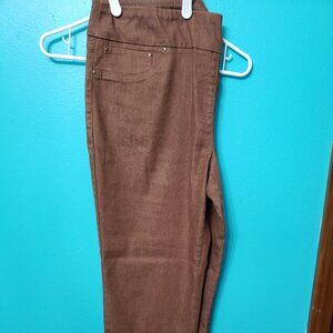 Ruby Red size 16 brown/khaki pull-on pants